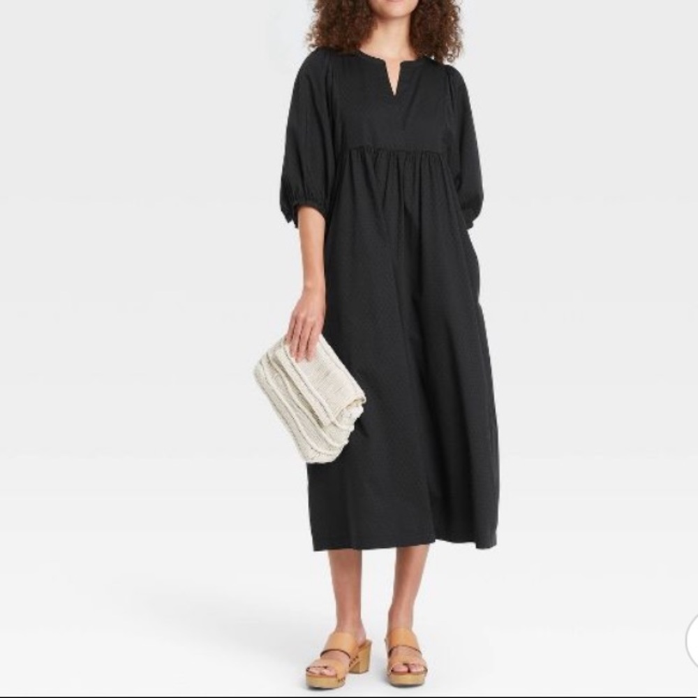 (L)- Universal Thread Women's Balloon Long Sleeve Dress